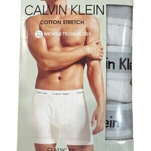 Calvin Klein Men's Boxers 3 Pack Cotton Tagless Boxer Brief NB2614, White, XL